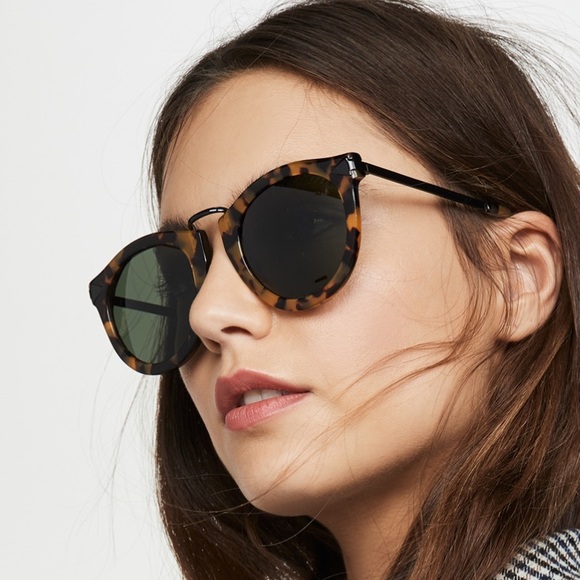 NWOT Karen Walker Tortoise Sunglasses - Picture 1 of 9